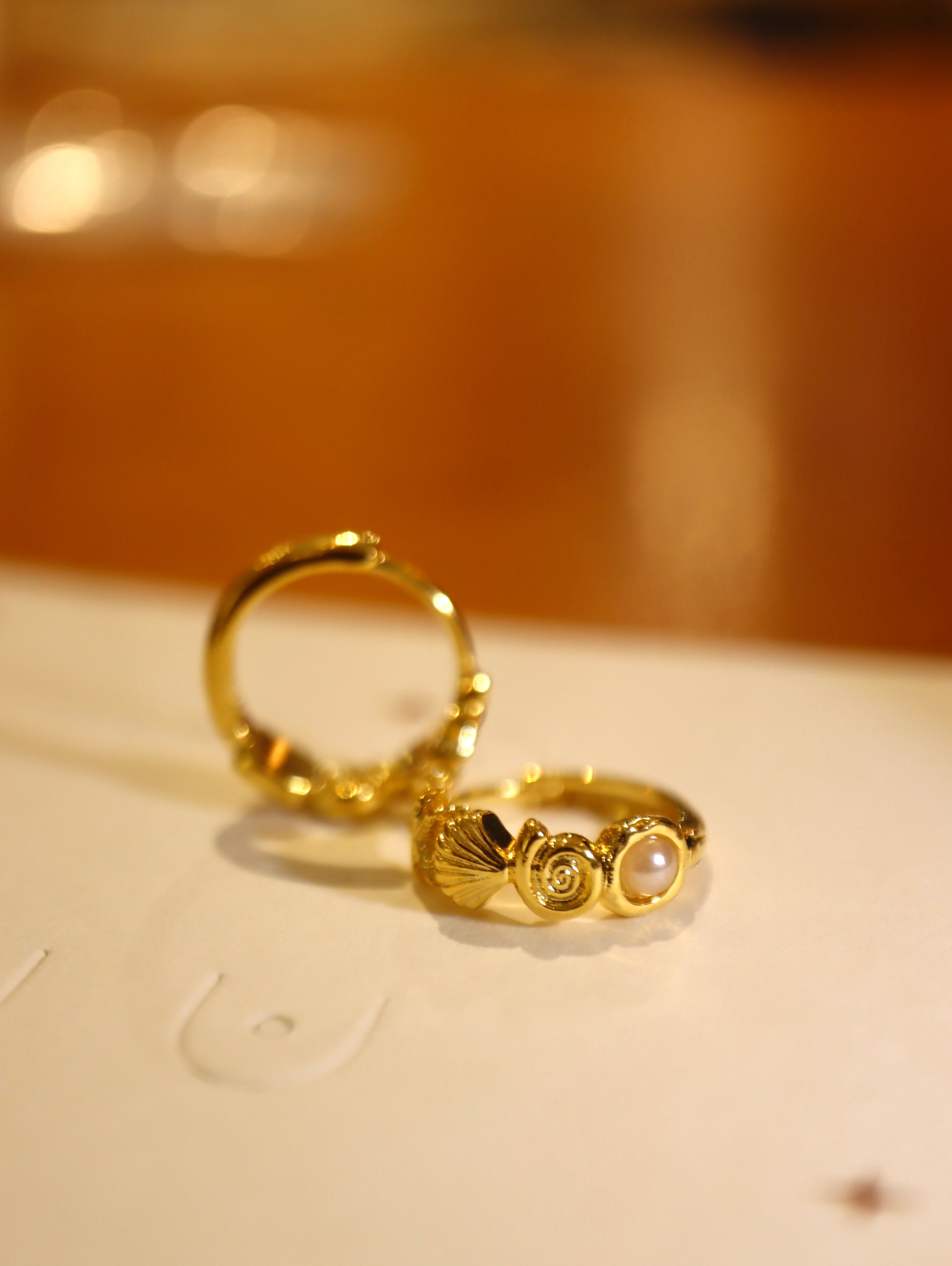 The Shell & Sphere Hoop Earrings