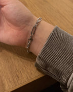 Interlock stainless steel bracelet