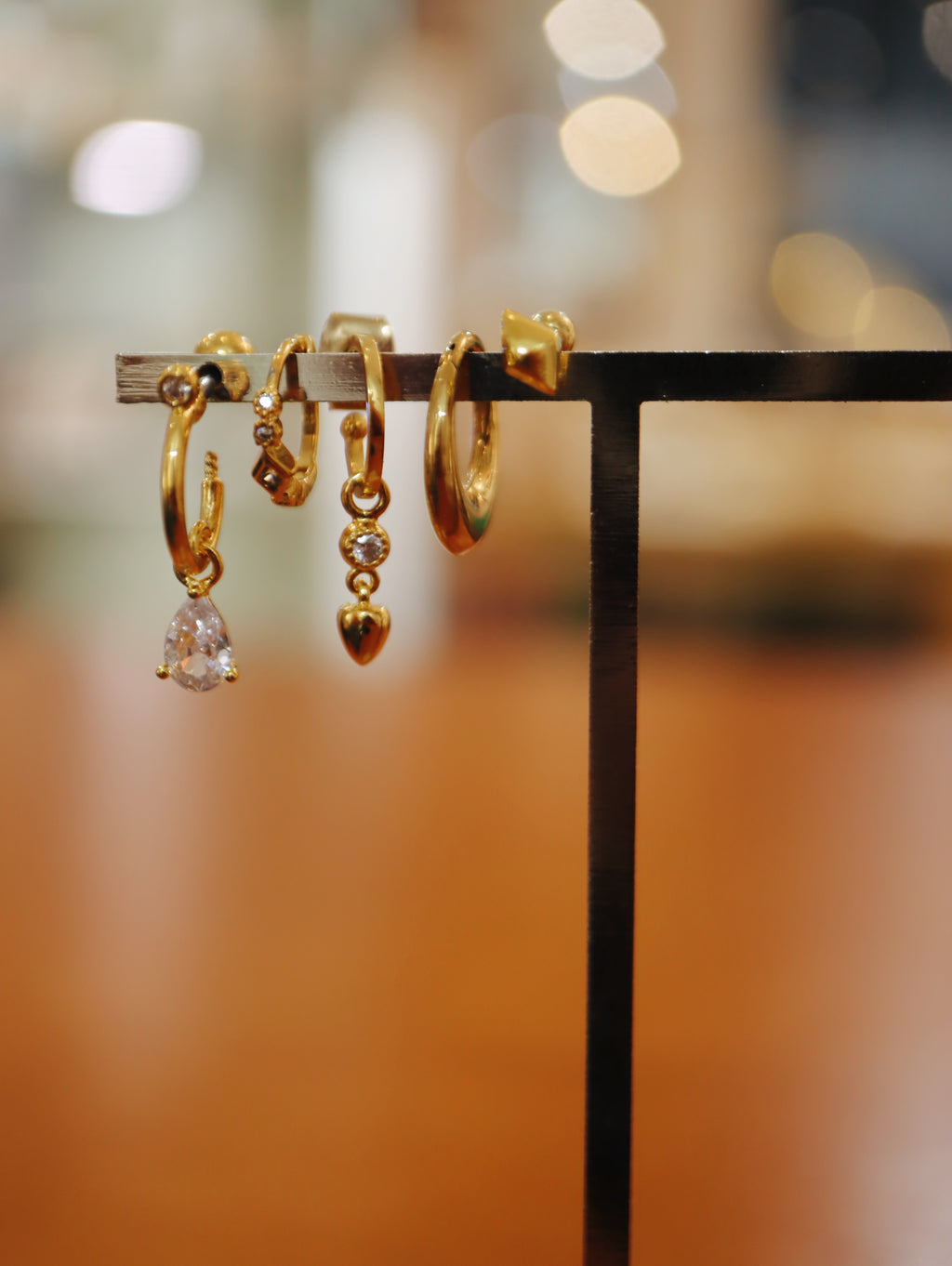 Surgical Steel Teardrop CZ Earrings (4 colours)