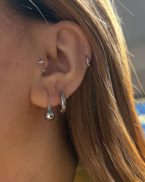 Stainless Steel Teardrop Hook Dangle Earrings