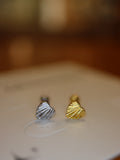 Striped heart 925 silver piercing (1pc)