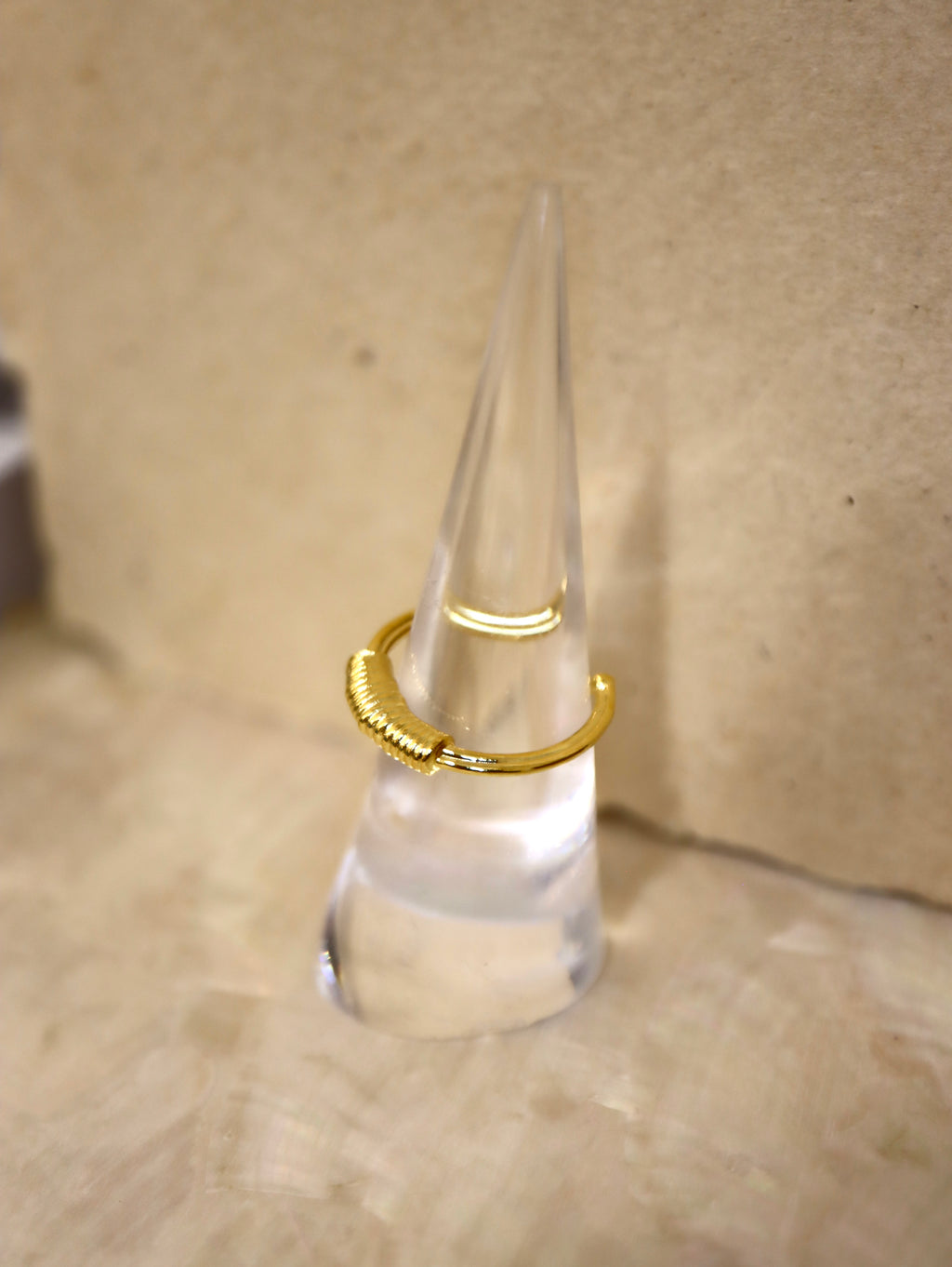 Half braided open size ring