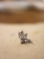 Lyra cz stud piercing 925 silver earring (1pc)