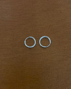 Twist lock hoop 925 earring