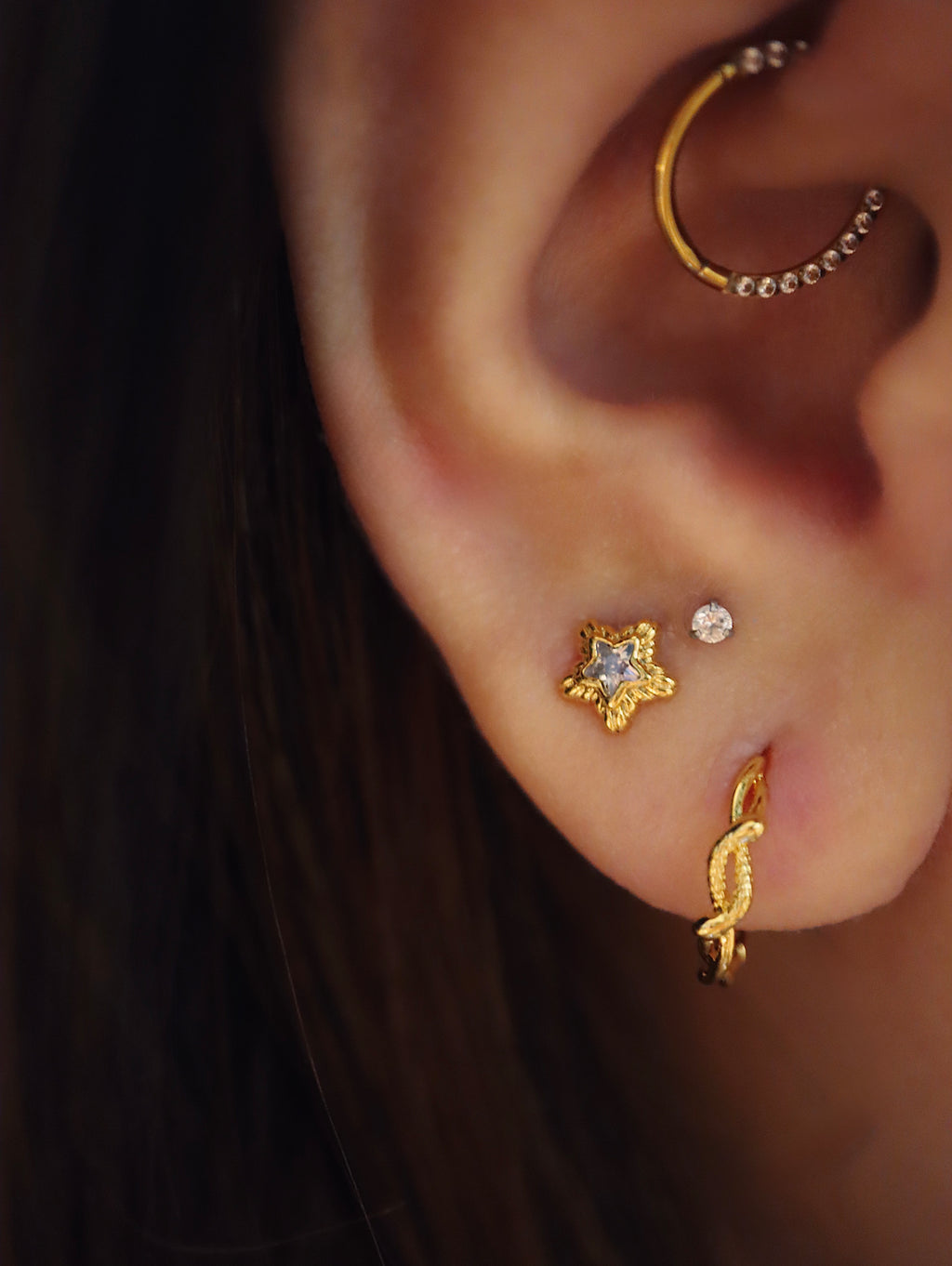 Star cz surgical steel 316L piercing