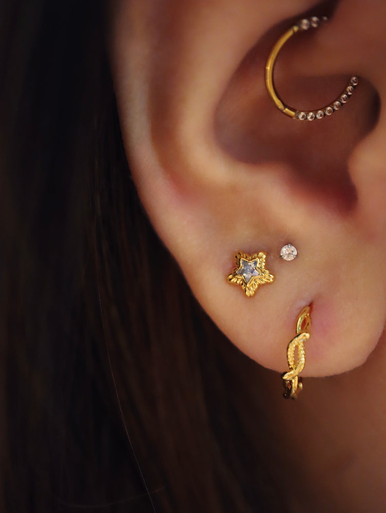 Star cz surgical steel 316L piercing