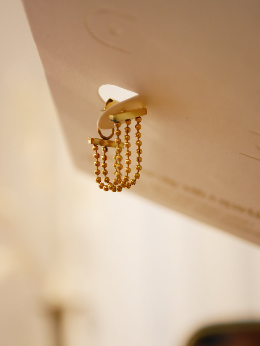 Stainless steel gold chain earrings