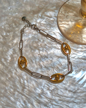 Mix tone stainless steel bracelet