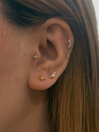 Starburst silver925 flat back piercing