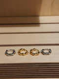 Hinged hoop rope earrings