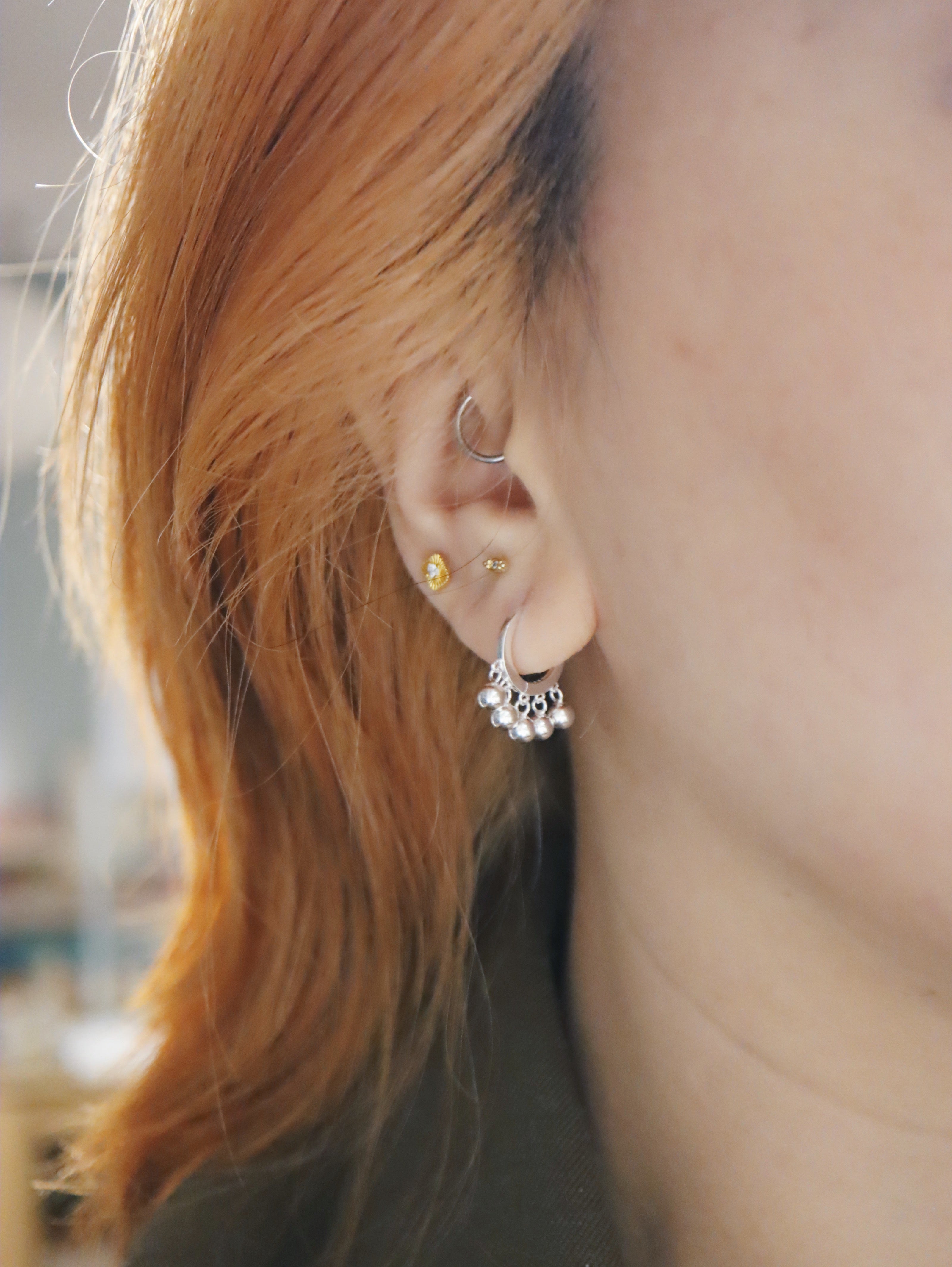 Drop balls 925 silver earrings