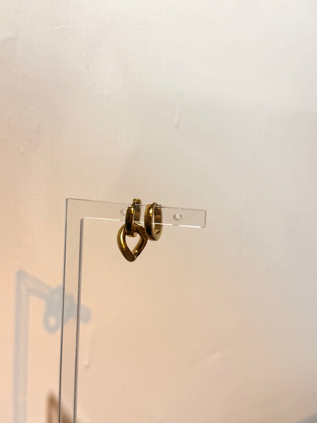 Interlock stainless steel earrings