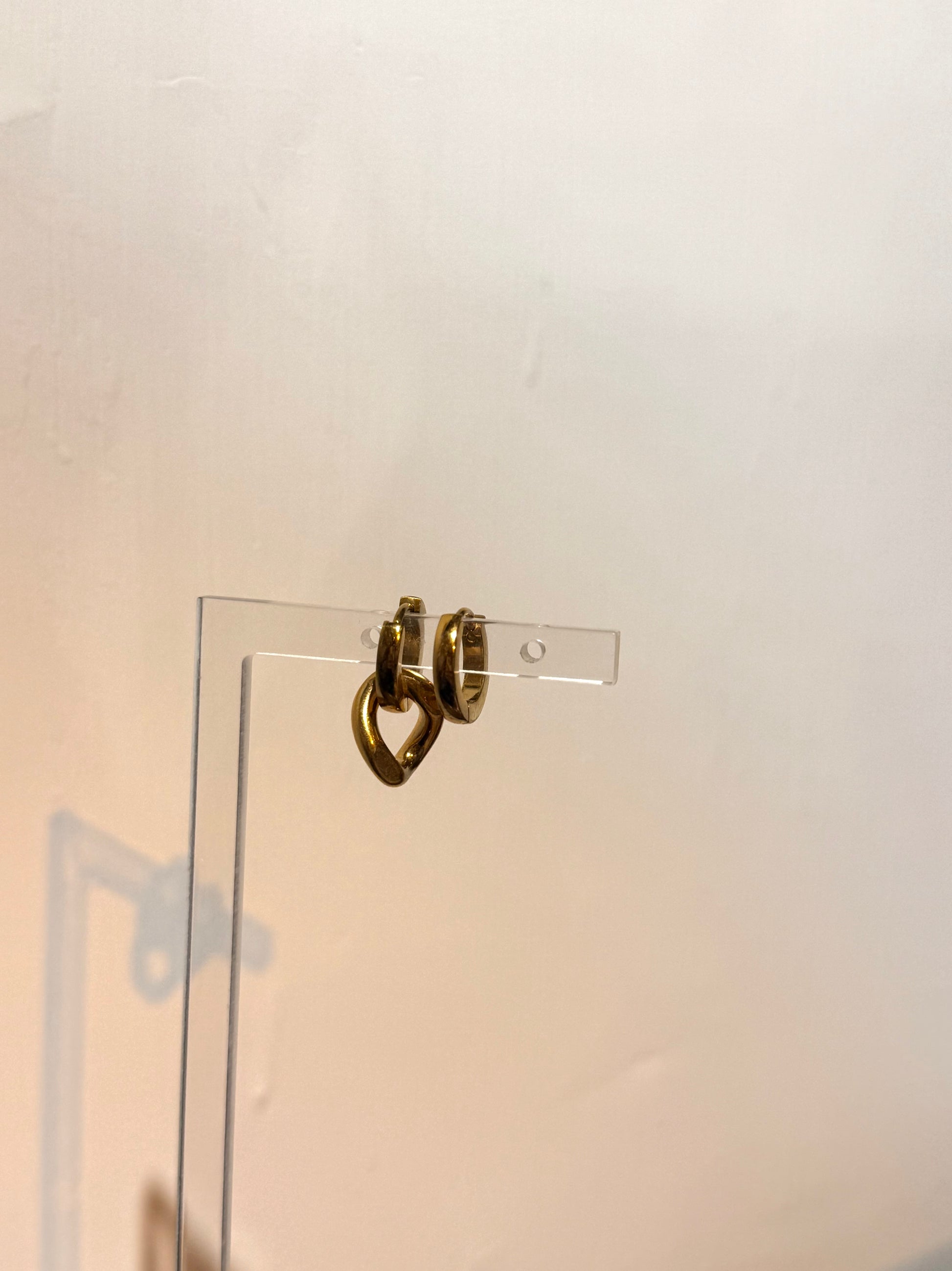 Interlock stainless steel earrings