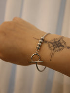 Linear Orb Stainless Steel Bracelet