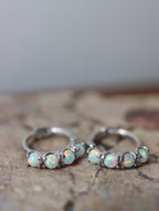 4opal mini s925 hinge earrings