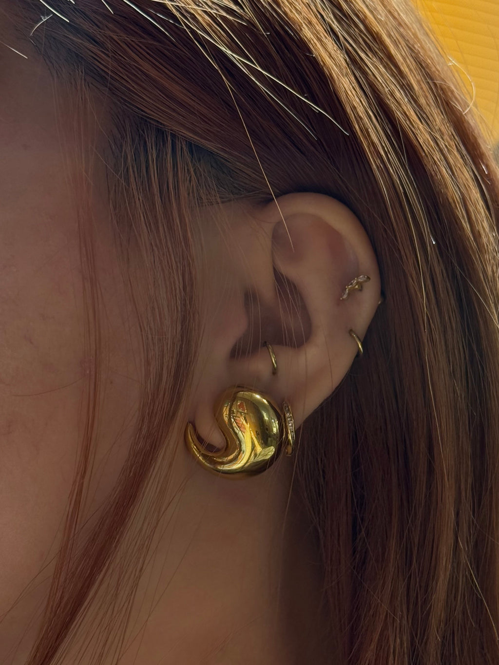 Swirl stainless steel earrings