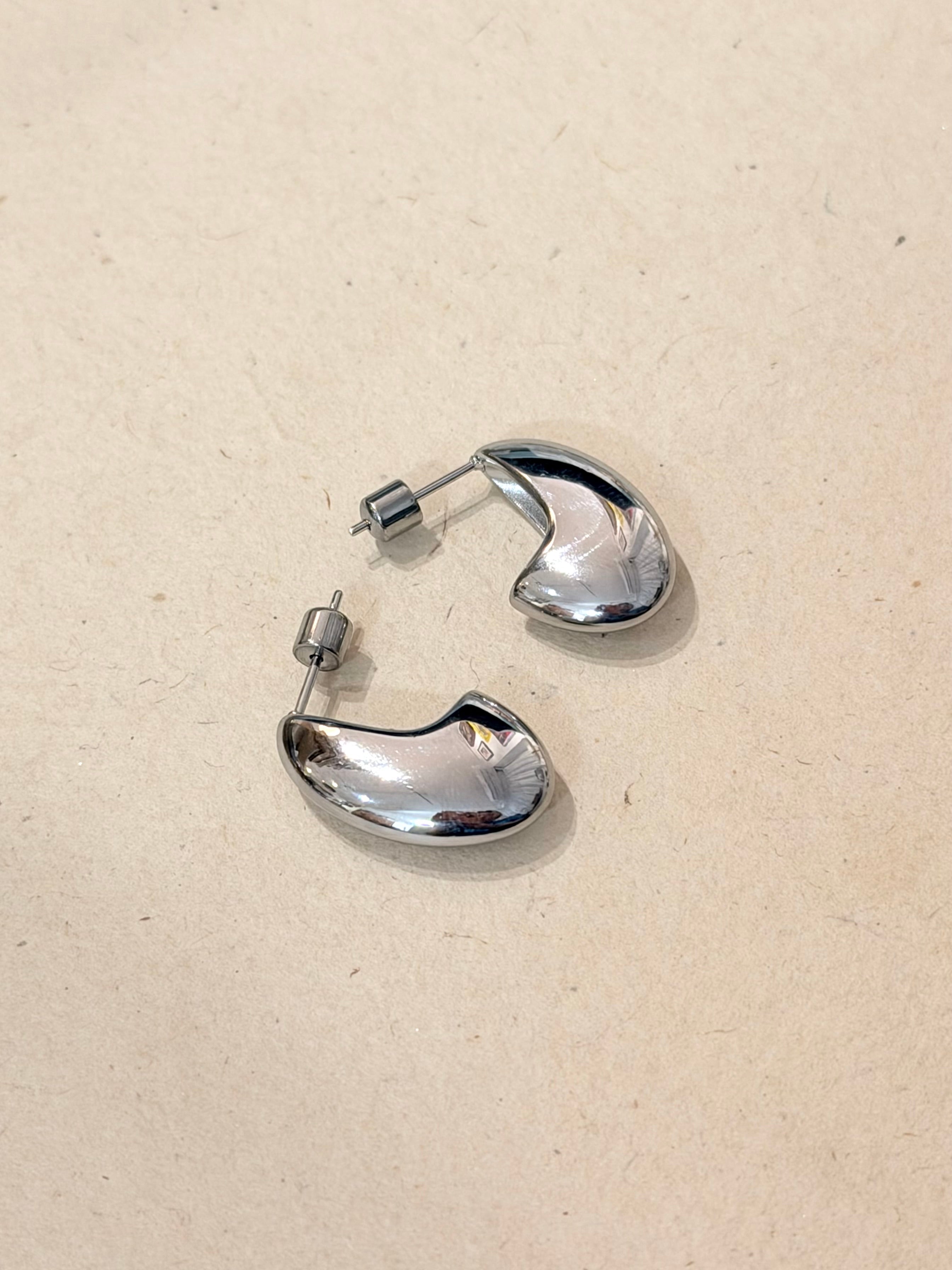 Eclipse Curve Stainless Steel Earrings