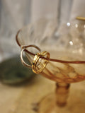 Wave & twist open size ring