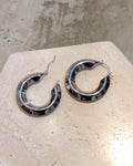 Glossy Silver-Tone Hoop Earrings