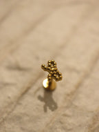 Ribbon stainless steel threadless labret piercing