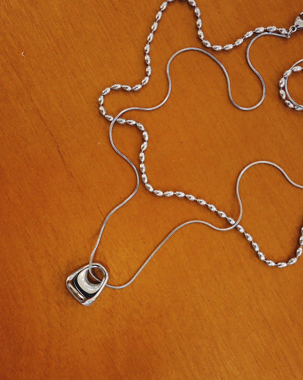 Aether Cutout Steel Layering Necklace