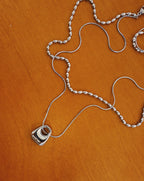Aether Cutout Steel Layering Necklace