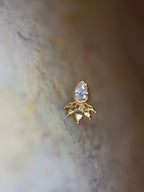 Dewdrop Crown Stud Surgical Steel Piercing (1pc)