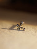 G23 titanium Stud Cross bead earring