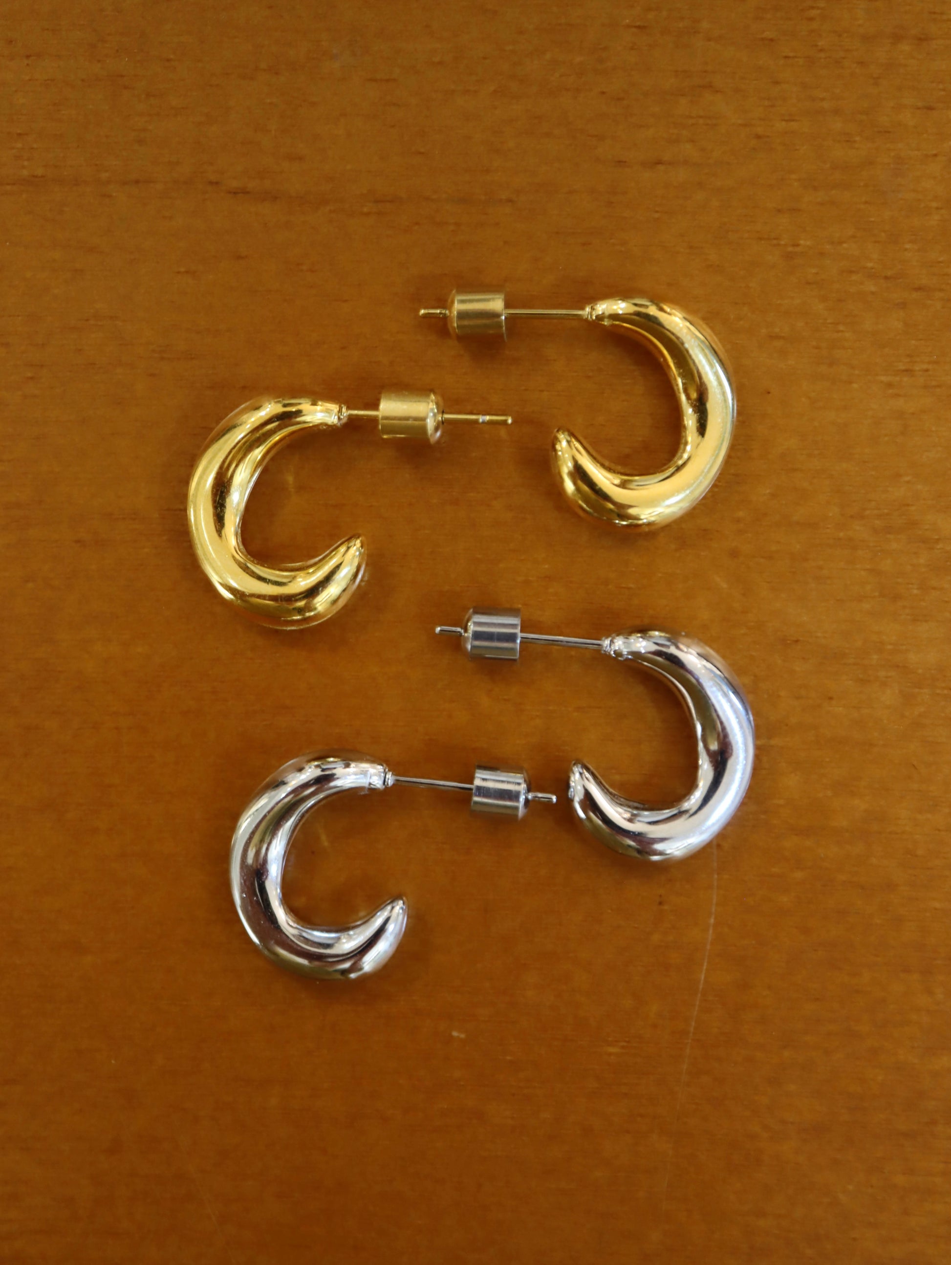 Stainless steel hoop earrings