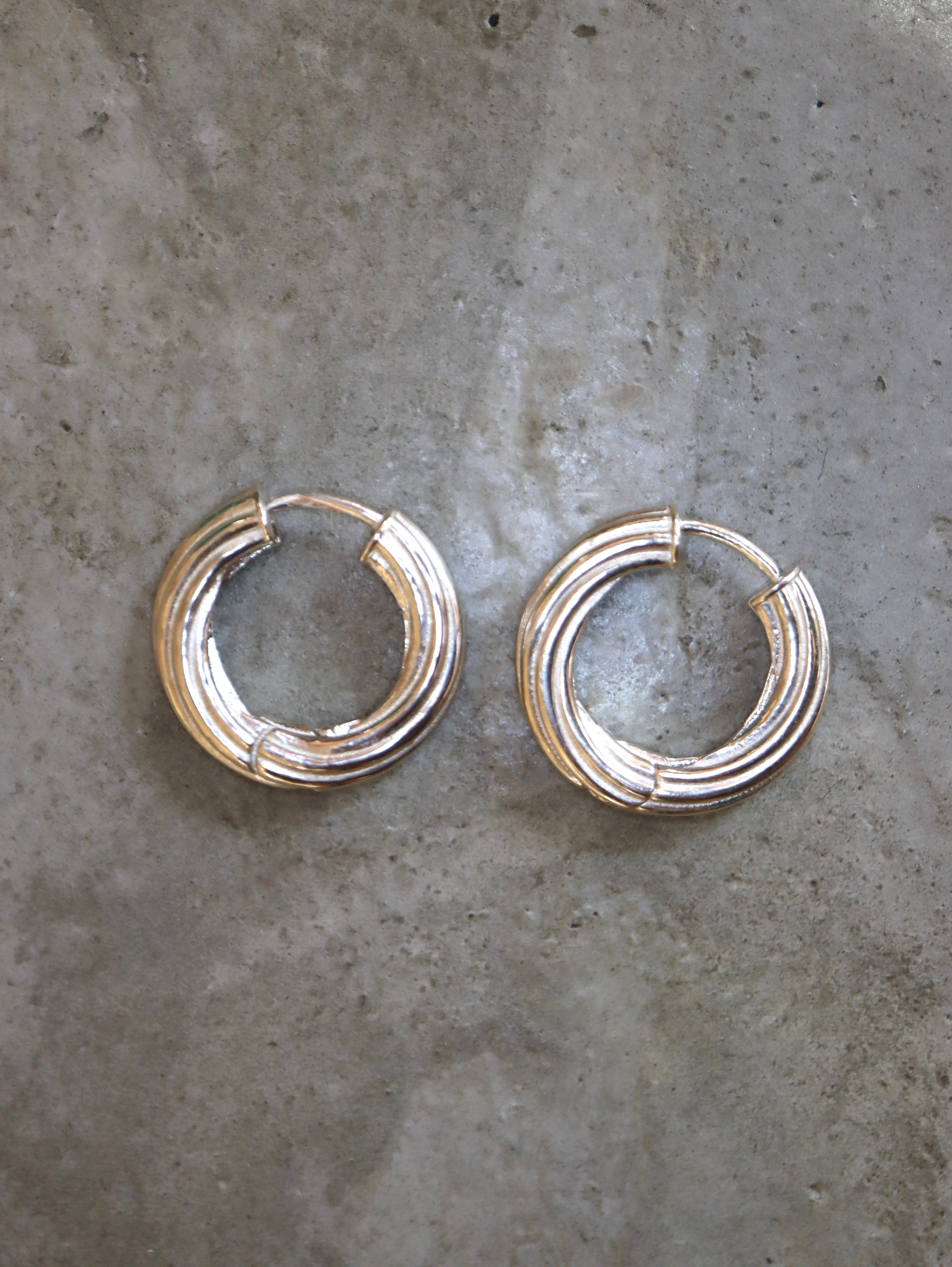 Spiral Clicker 925 Silver Hoop Earrings