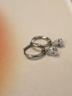 Hinged stainless steel drop earrings