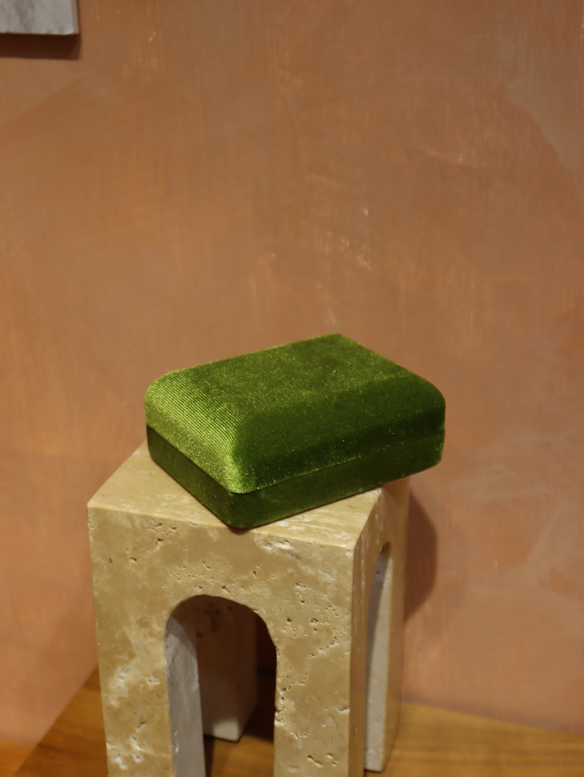 Green Velvet Ring/Earring Gift Box