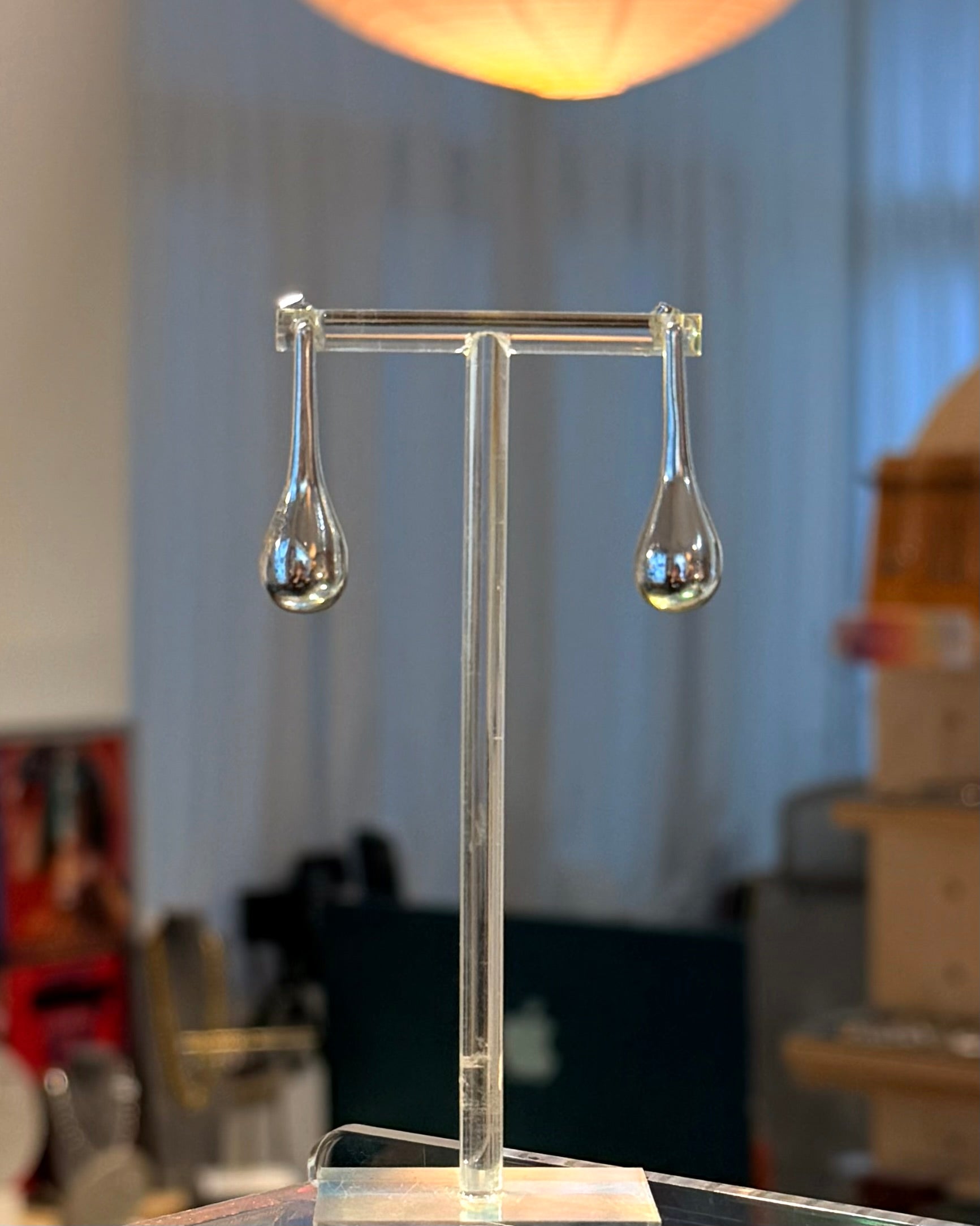 Drop waterdrop brass earrings