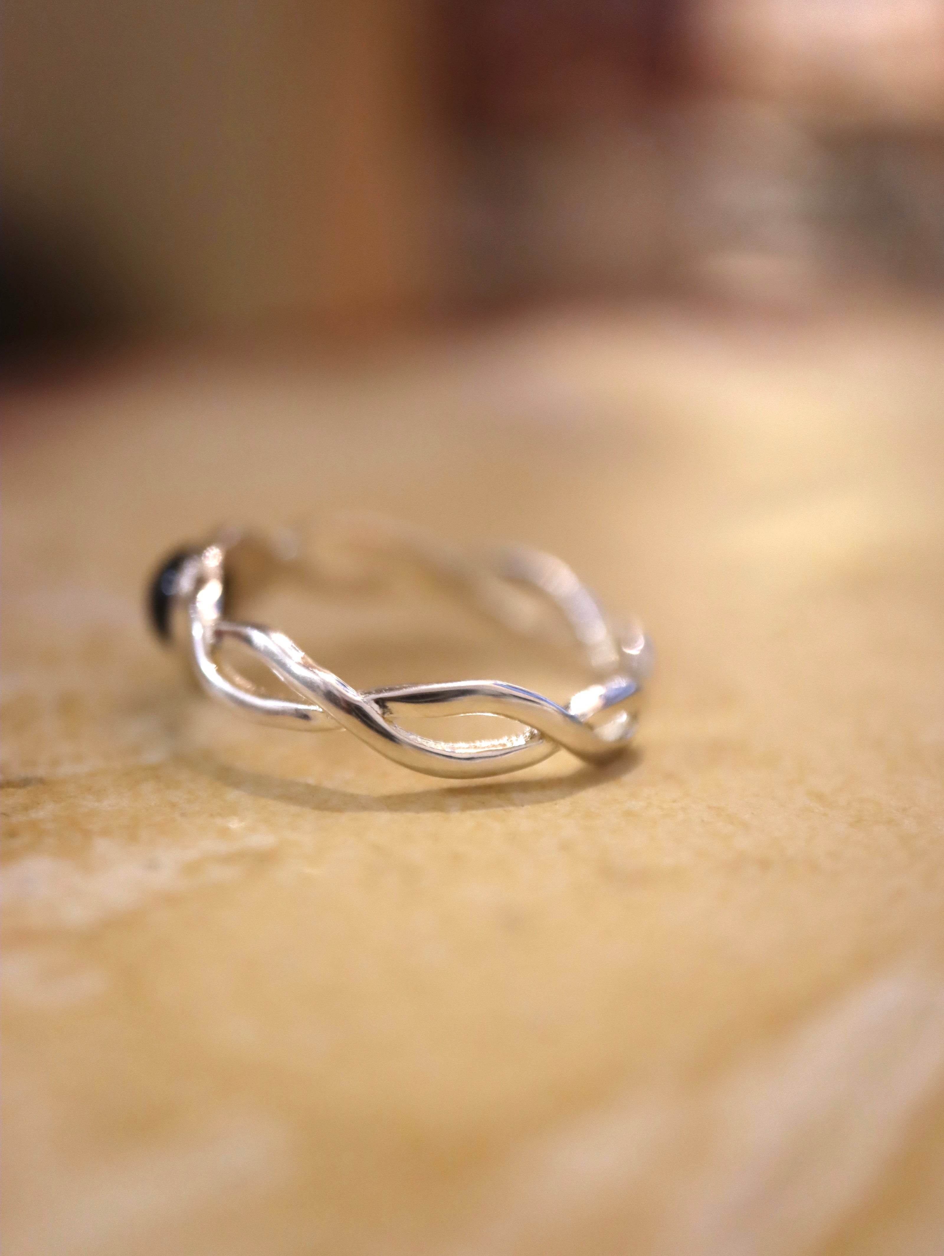 925 silver onyx free size ring