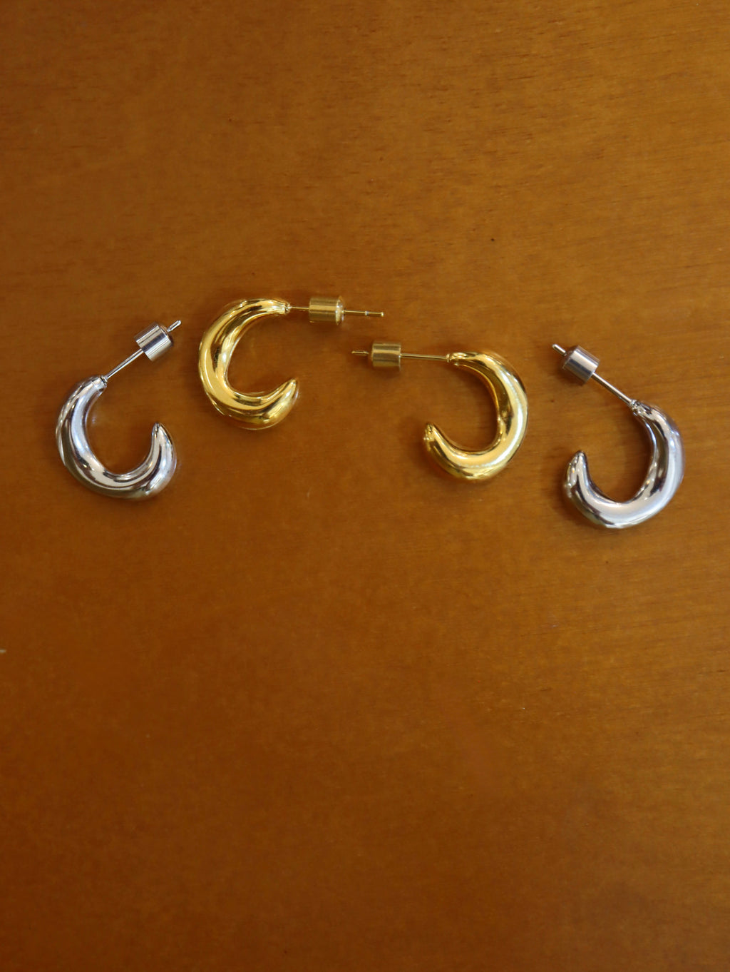 Stainless steel hoop earrings