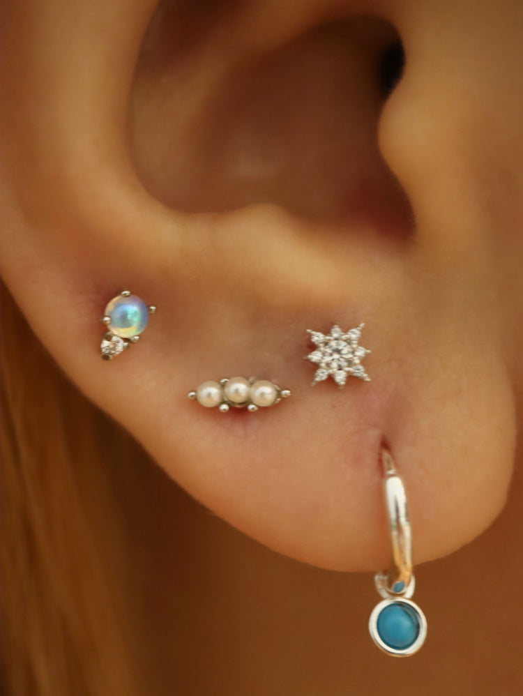Nebula Glow Stud Surgical Steel Piercing Earring (1pc)