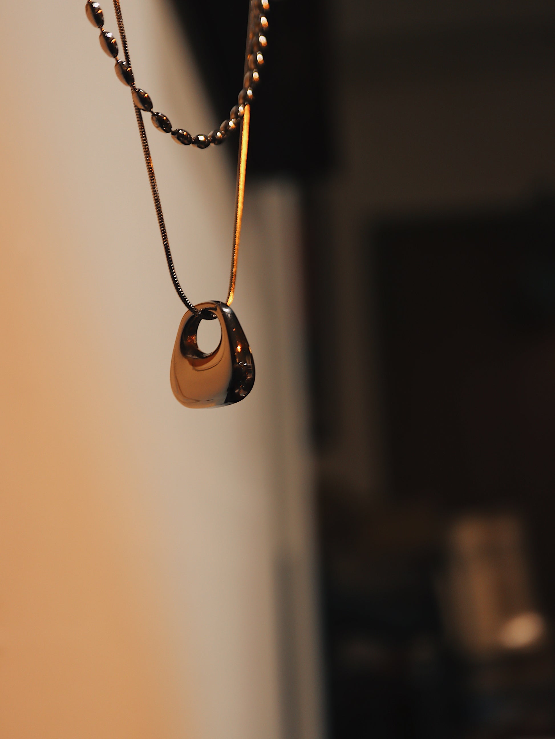 Aether Cutout Steel Layering Necklace