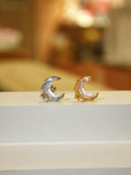 Crescent metallic surgical steel piercing (1pc)