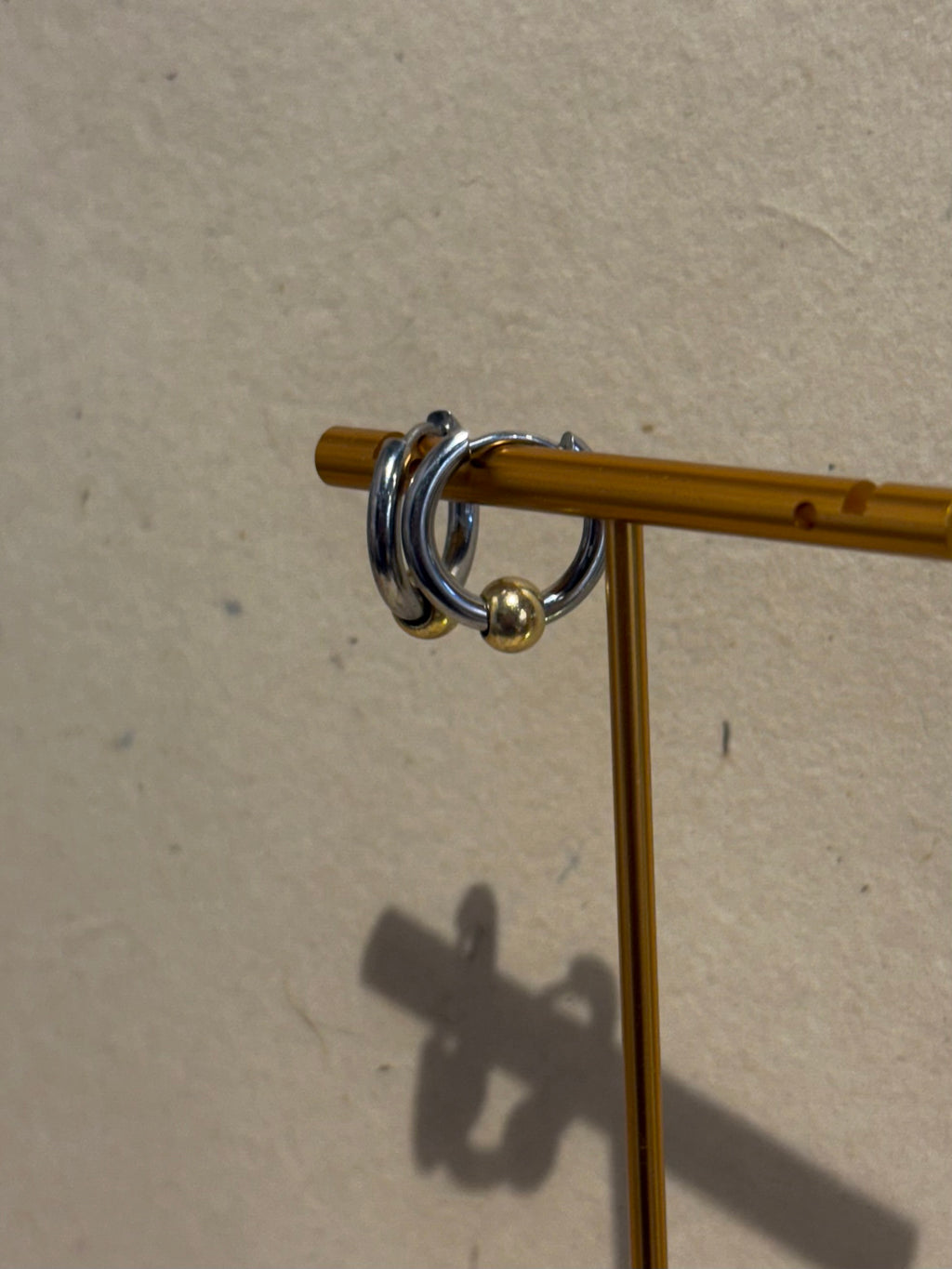 (Pre-order only ends on 17 Jun) Mix tone ball hoop surgical steel earrings