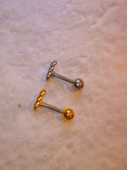 Mini chain bar stud surgical steel (1pc)