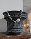 Pearl chain flexi stainless steel bracelet