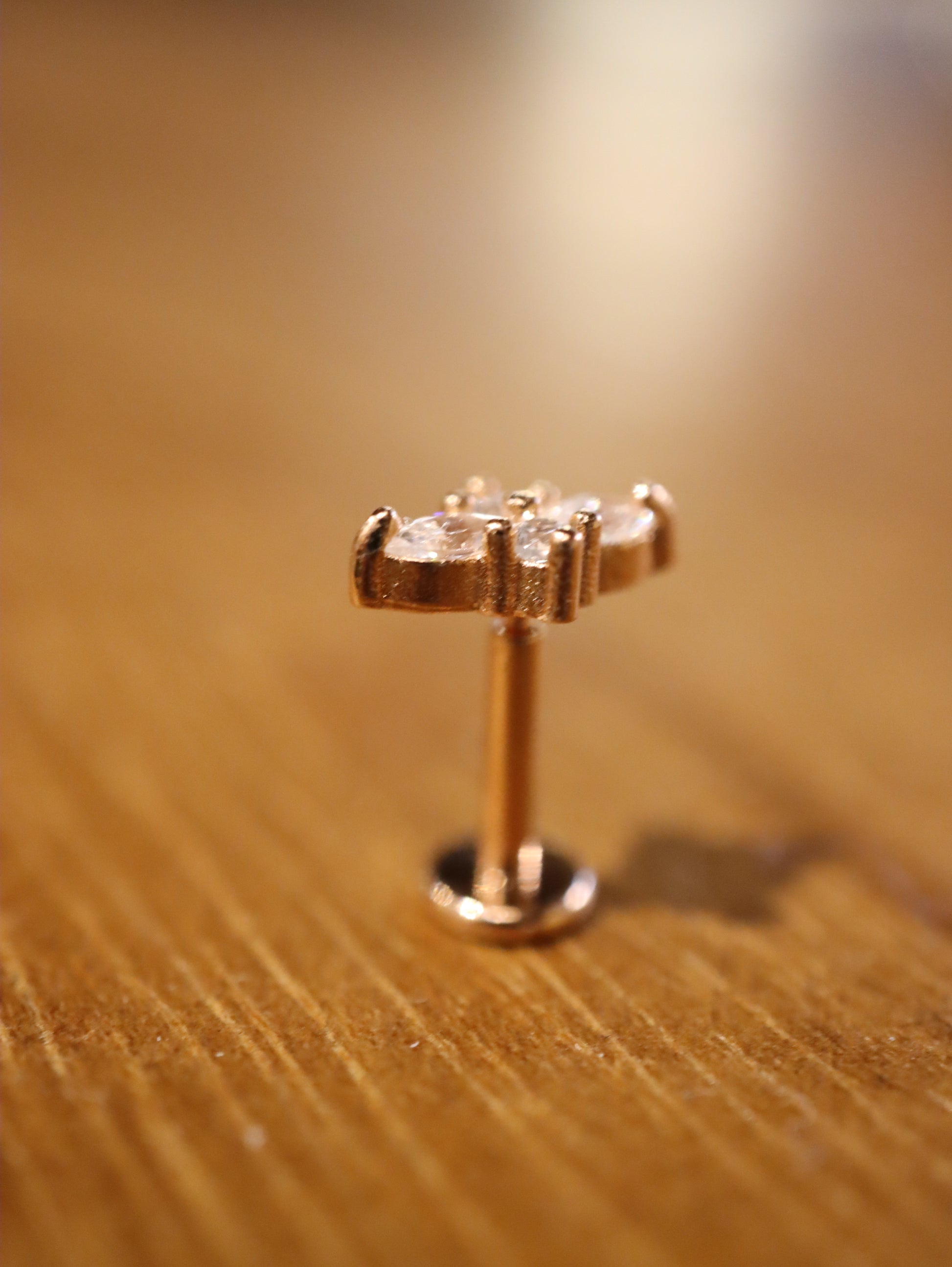 Push-pin stud pvd coating flat back (rose gold)