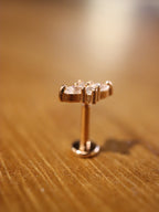 Push-pin stud pvd coating flat back (rose gold)