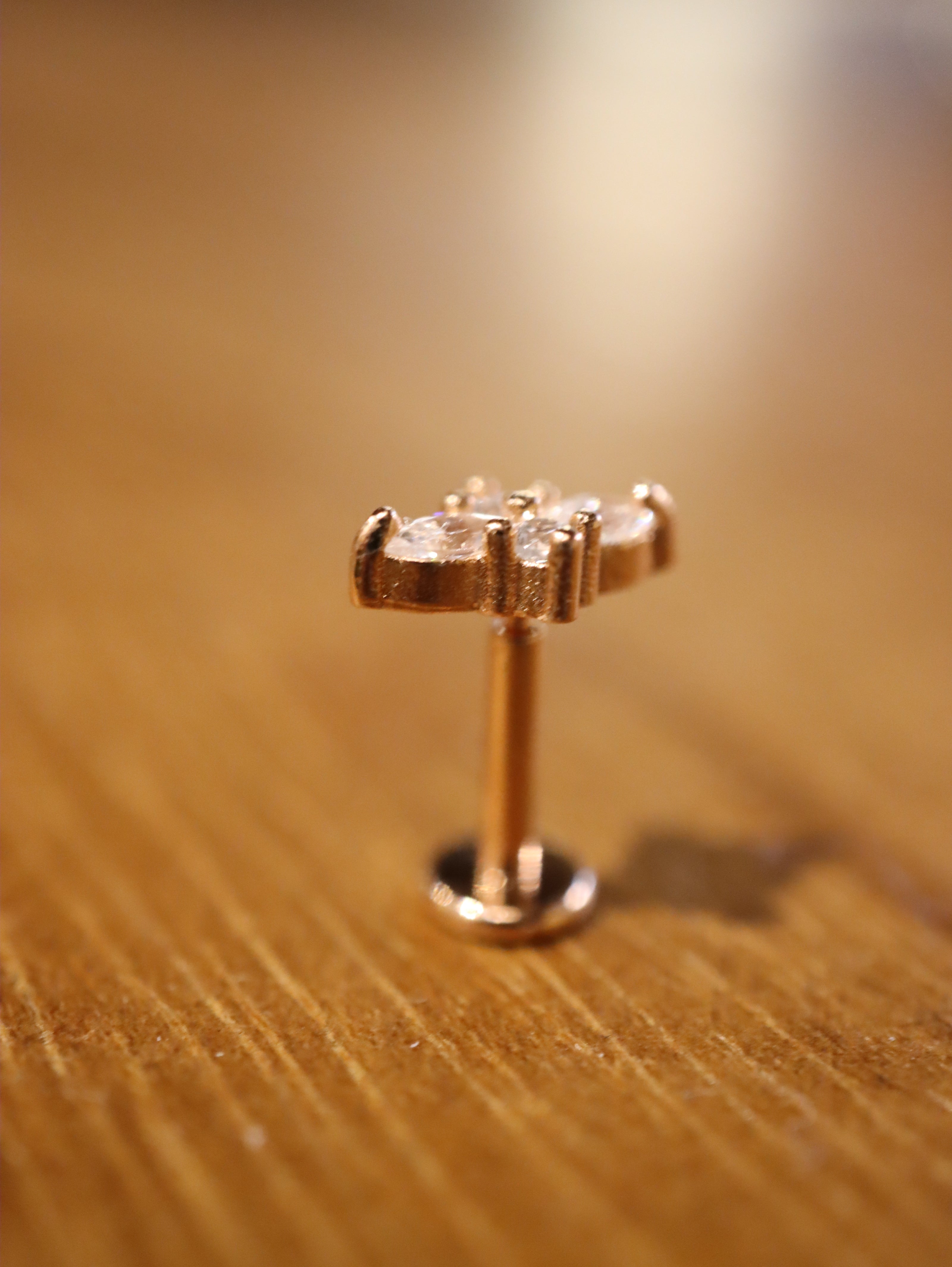 Push-pin stud pvd coating flat back (rose gold)