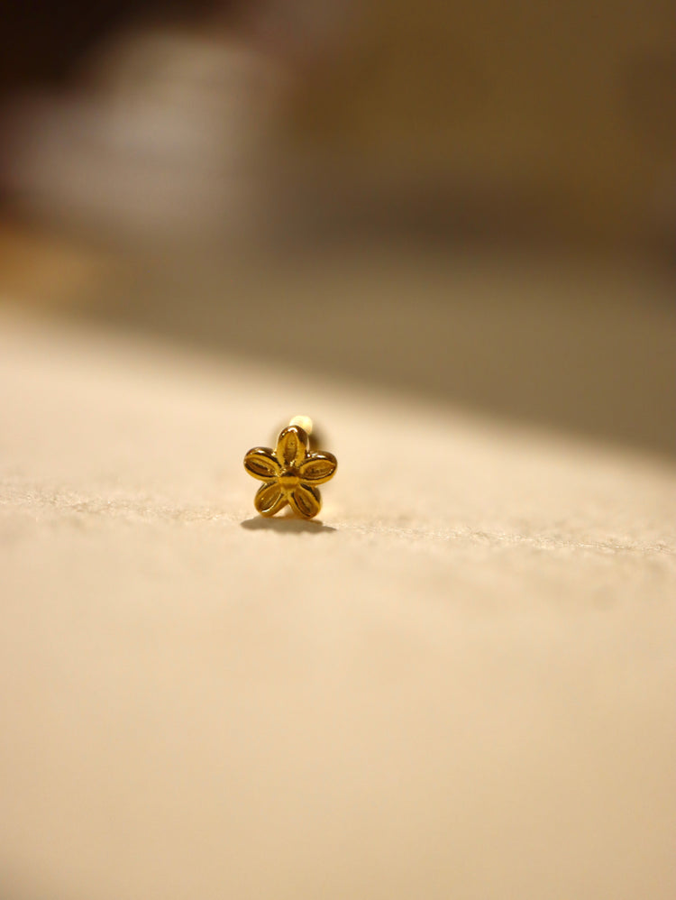 Petal Stud 925 Silver Piercing Earring (1pc)