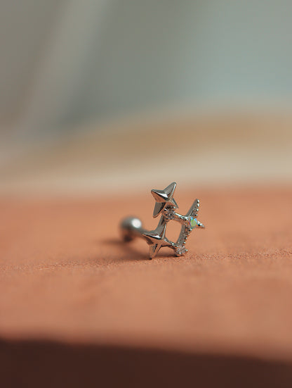 Sparkle star surgical steel piercing