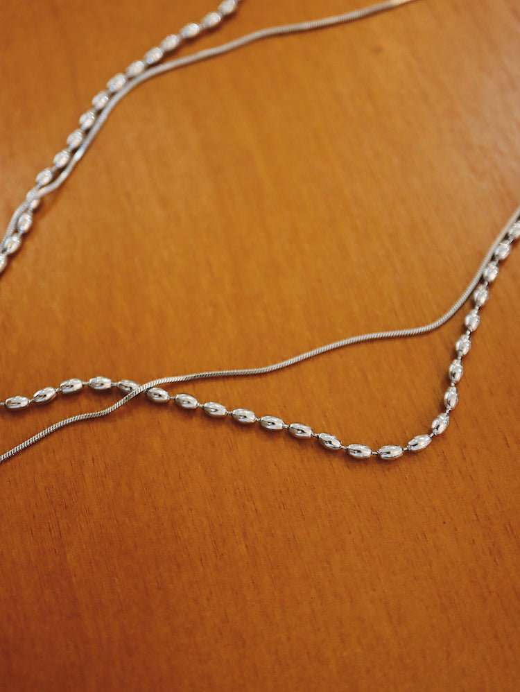 Aether Cutout Steel Layering Necklace