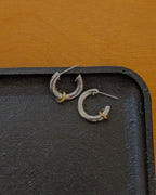 Mix tone stainless steel earrings