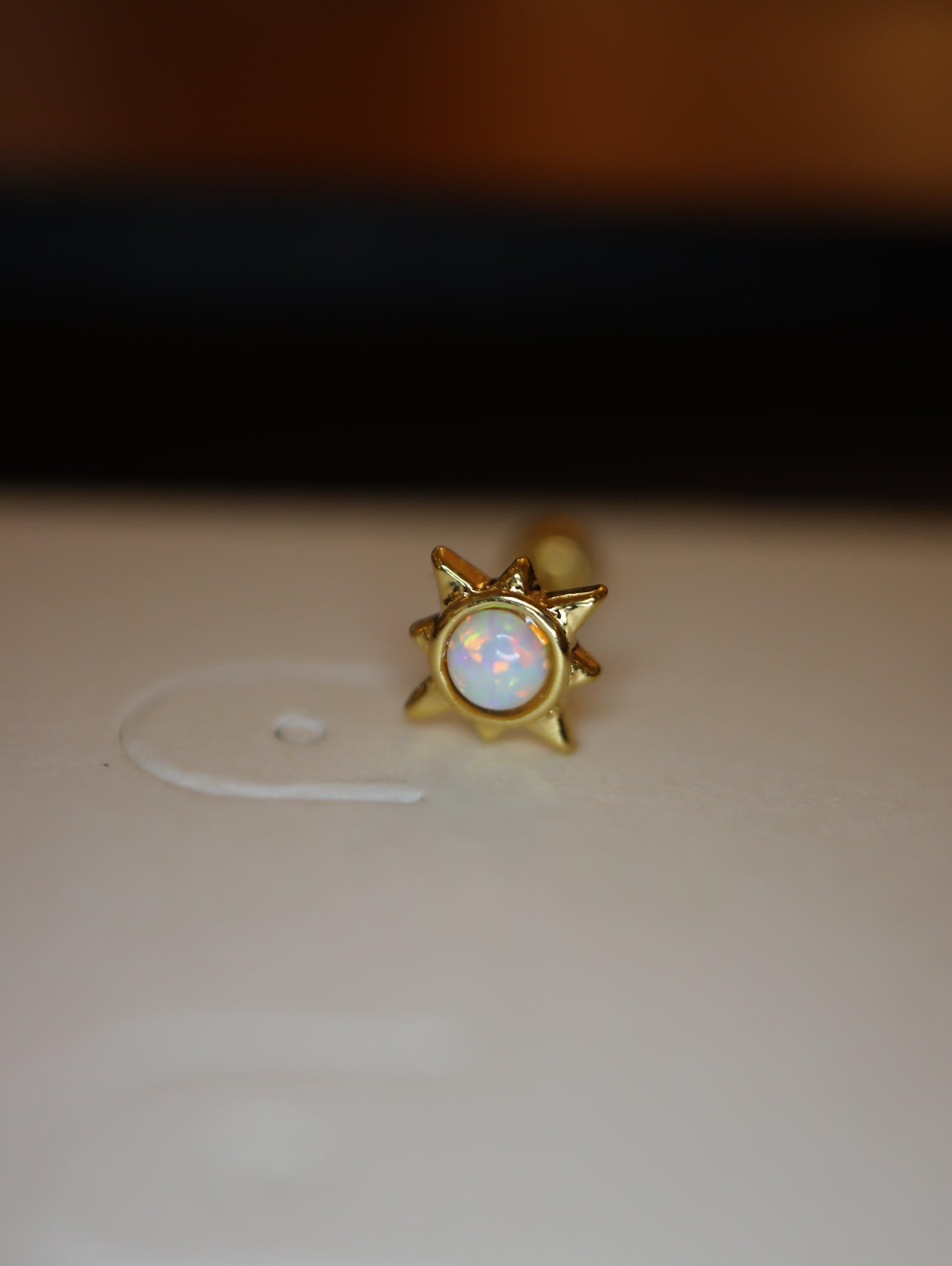 Opal star s925 piercing stud