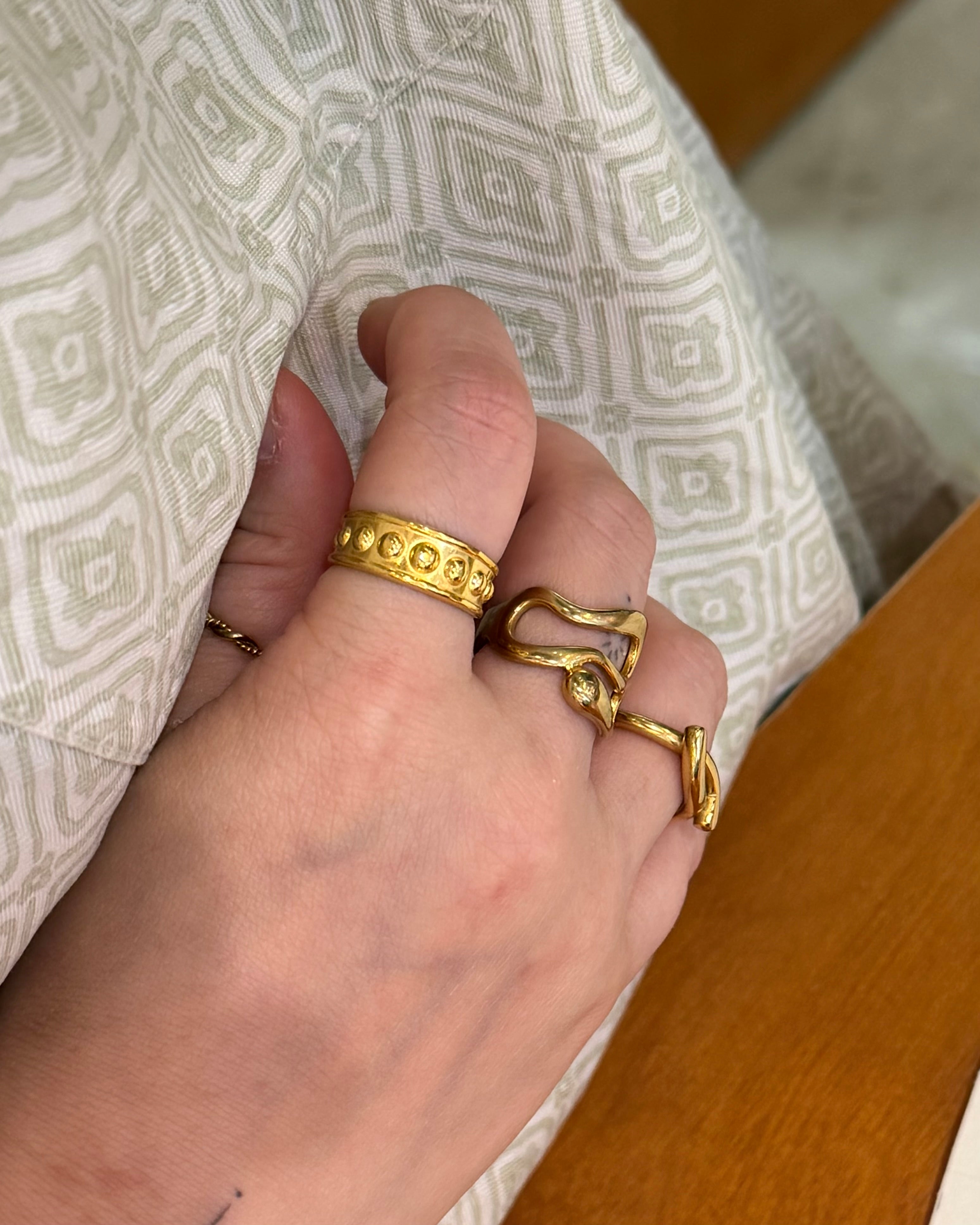 Bead open size stainless steel ring